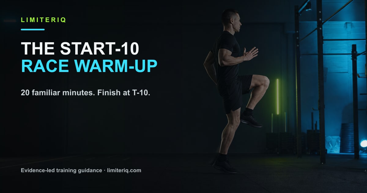 Athlete completing the START-10 race-day warm-up sequence